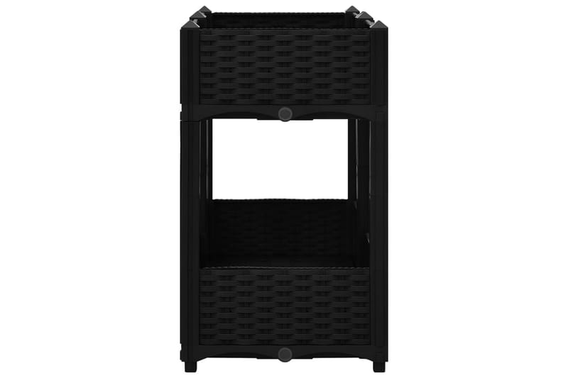 Høybed 80x40x71 cm polypropylen - Svart - Hagemøbler - Øvrig utendørs - Tilbehør utendørs - Hagekrukker