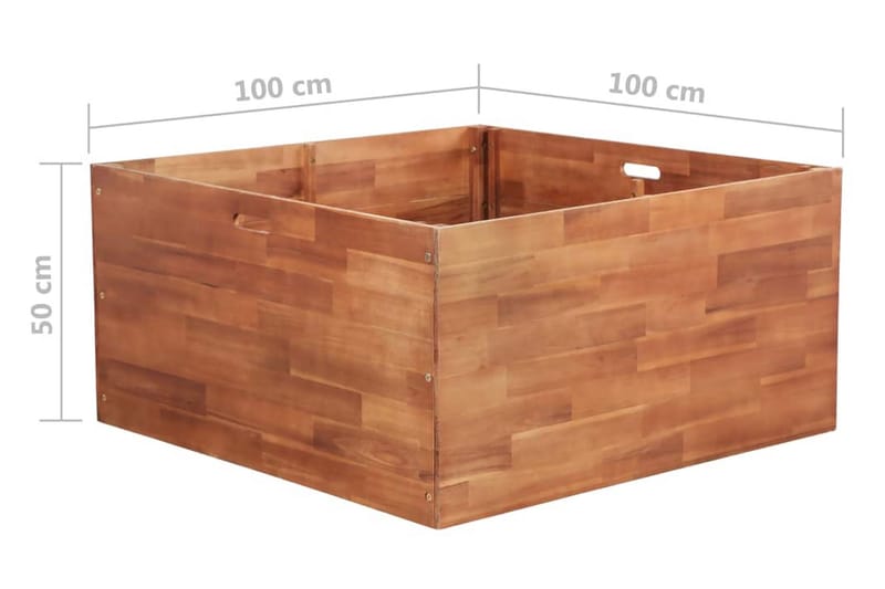 Høybed akasietre 100x100x50 cm - Hagemøbler - Øvrig utendørs - Tilbehør utendørs - Hagekrukker