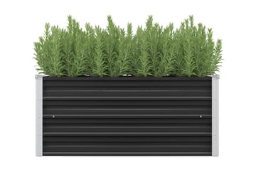 Høybed antrasitt 100x40x45 cm galvanisert stål - Grå - Hagemøbler - Øvrig utendørs - Tilbehør utendørs - Hagekrukker