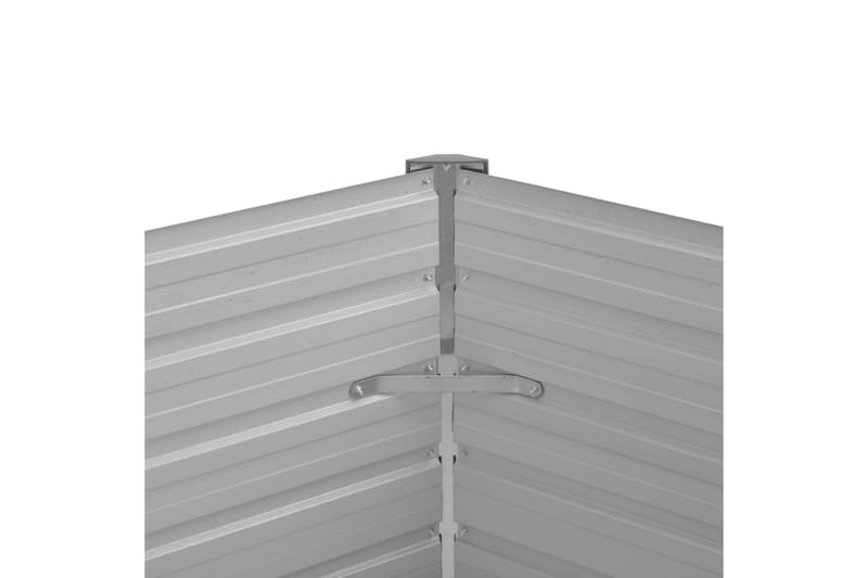 Høybed antrasitt 129x129x77 cm galvanisert stål - Grå - Hagemøbler - Øvrig utendørs - Tilbehør utendørs - Hagekrukker