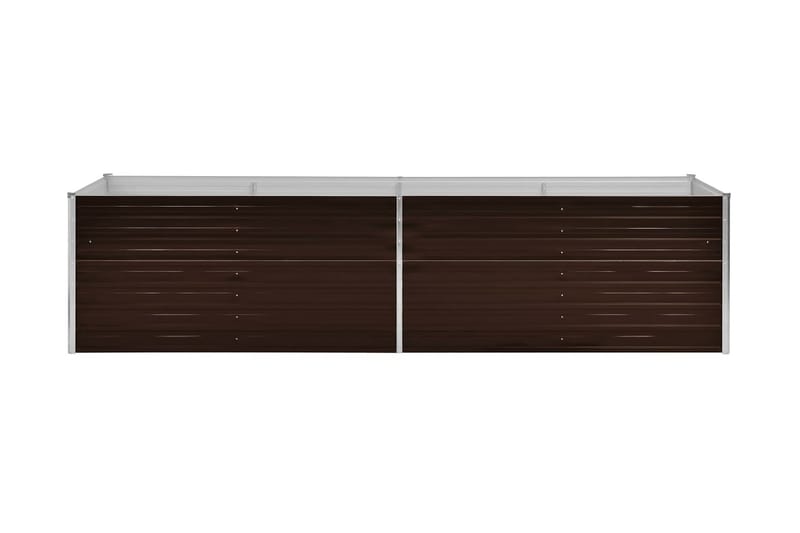 Høybed brun 320x80x77 cm galvanisert stål - Brun - Blomsterkasser - Hagekrukker