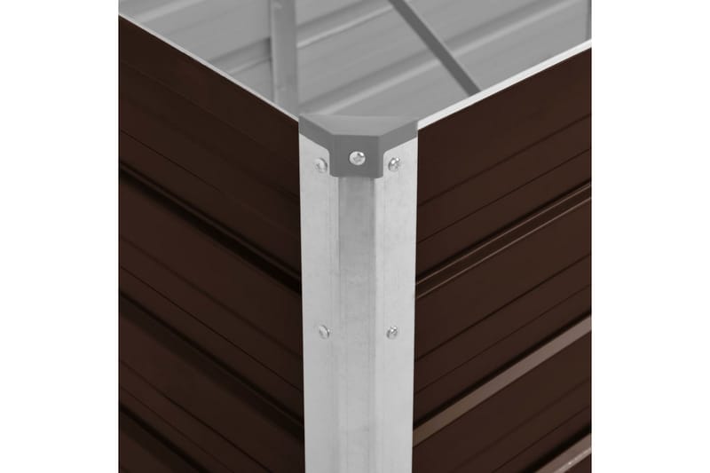 Høybed brun 320x80x77 cm galvanisert stål - Brun - Blomsterkasser - Hagekrukker
