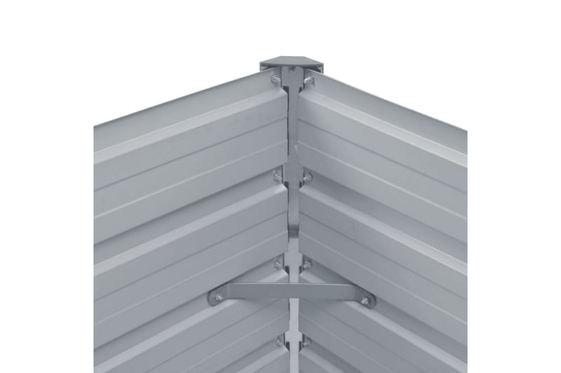 Høybed galvanisert stål 100x40x77 cm grå - Hagemøbler - Øvrig utendørs - Tilbehør utendørs - Hagekrukker