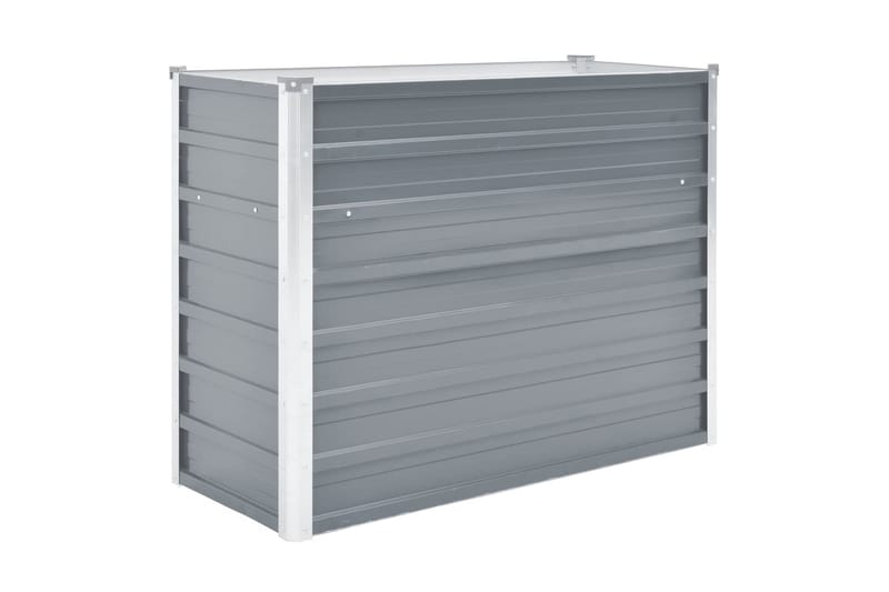 Høybed galvanisert stål 100x40x77 cm grå - Hagemøbler - Øvrig utendørs - Tilbehør utendørs - Hagekrukker
