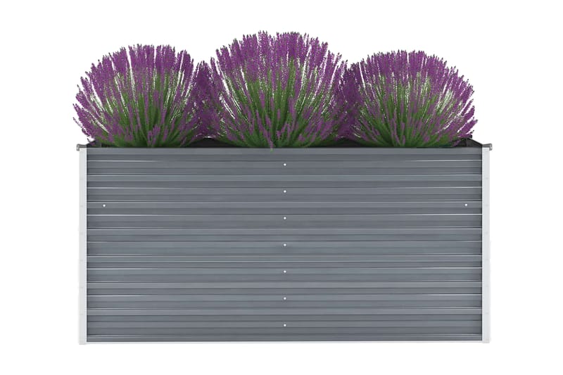 Høybed galvanisert stål 160x40x77 cm grå - Hagemøbler - Øvrig utendørs - Tilbehør utendørs - Hagekrukker