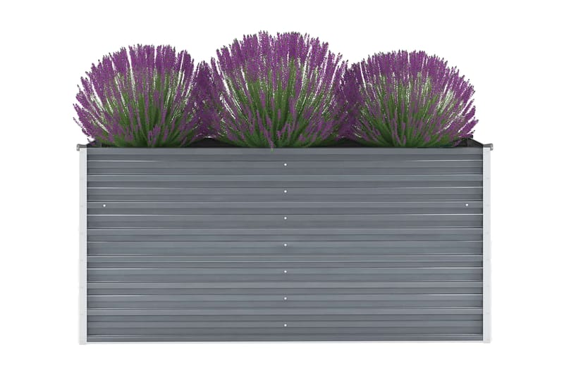 Høybed galvanisert stål 160x40x77 cm grå - Blomsterkasser - Hagekrukker
