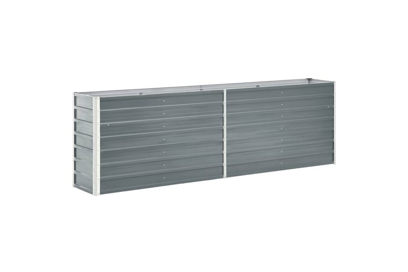 Høybed galvanisert stål 240x40x77 cm grå - Hagemøbler - Øvrig utendørs - Tilbehør utendørs - Hagekrukker
