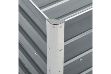 Høybed galvanisert stål 240x40x77 cm grå - Hagemøbler - Øvrig utendørs - Tilbehør utendørs - Hagekrukker