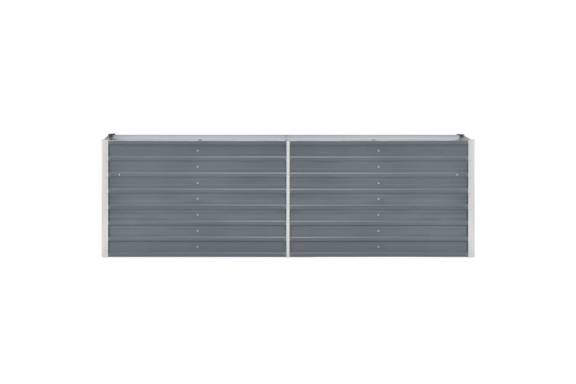 Høybed galvanisert stål 240x40x77 cm grå - Hagemøbler - Øvrig utendørs - Tilbehør utendørs - Hagekrukker