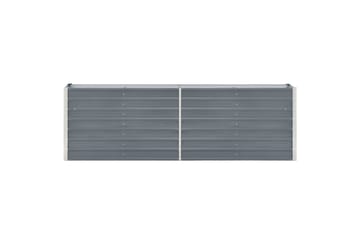 Høybed galvanisert stål 240x40x77 cm grå - Hagemøbler - Øvrig utendørs - Tilbehør utendørs - Hagekrukker