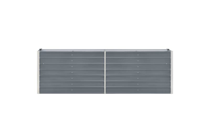 Høybed galvanisert stål 240x40x77 cm grå - Hagemøbler - Øvrig utendørs - Tilbehør utendørs - Hagekrukker
