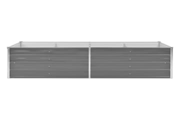Høybed galvanisert stål 240x80x45 cm grå - Hagemøbler - Øvrig utendørs - Tilbehør utendørs - Hagekrukker