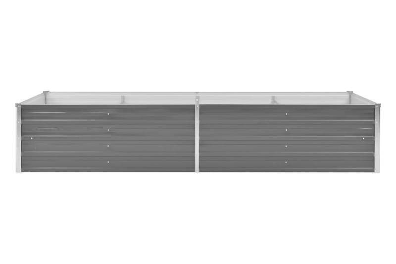 Høybed galvanisert stål 240x80x45 cm grå - Hagemøbler - Øvrig utendørs - Tilbehør utendørs - Hagekrukker