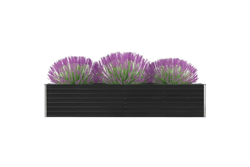 Høybed galvanisert stål 320x40x45 cm antrasitt - Hagemøbler - Øvrig utendørs - Tilbehør utendørs - Hagekrukker