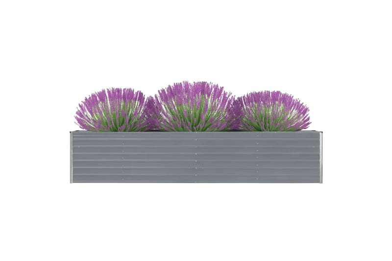 Høybed galvanisert stål 320x40x45 cm grå - Hagemøbler - Øvrig utendørs - Tilbehør utendørs - Hagekrukker