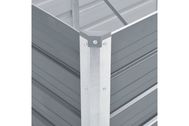 Høybed galvanisert stål 320x80x77 cm grå - Blomsterkasser - Hagekrukker