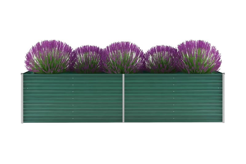 Høybed galvanisert stål 320x80x77 cm grønn - Blomsterkasser - Hagekrukker