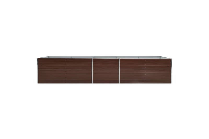 Høybed galvanisert stål 400x80x77 cm brun - Hagemøbler - Øvrig utendørs - Tilbehør utendørs - Hagekrukker