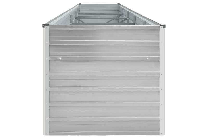Høybed galvanisert stål 400x80x77 cm grå - Hagemøbler - Øvrig utendørs - Tilbehør utendørs - Hagekrukker