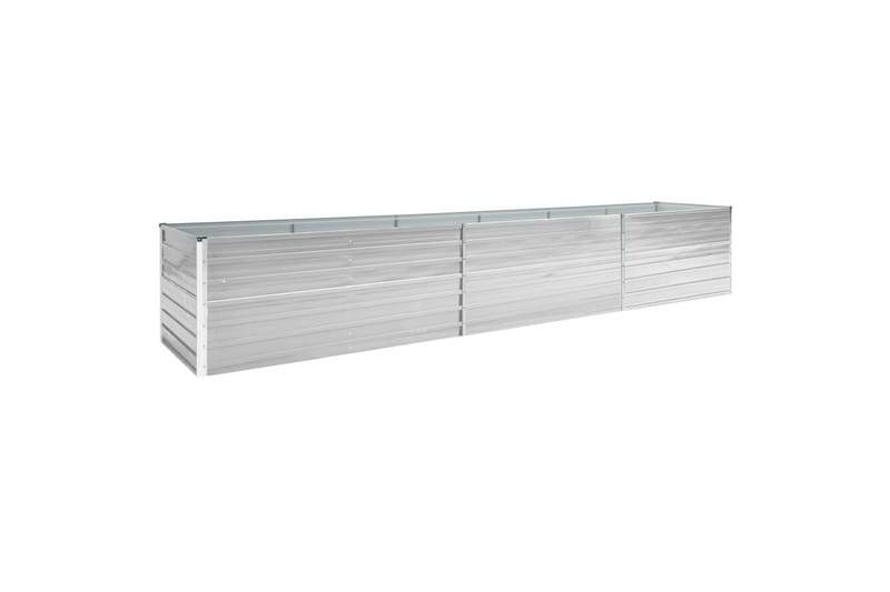 Høybed galvanisert stål 480x80x45 cm grå - Hagemøbler - Øvrig utendørs - Tilbehør utendørs - Hagekrukker