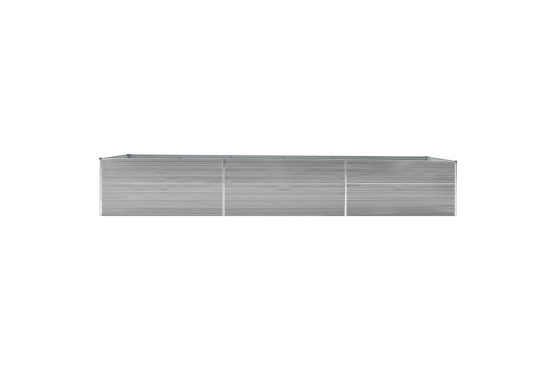 Høybed galvanisert stål 480x80x45 cm grå - Hagemøbler - Øvrig utendørs - Tilbehør utendørs - Hagekrukker