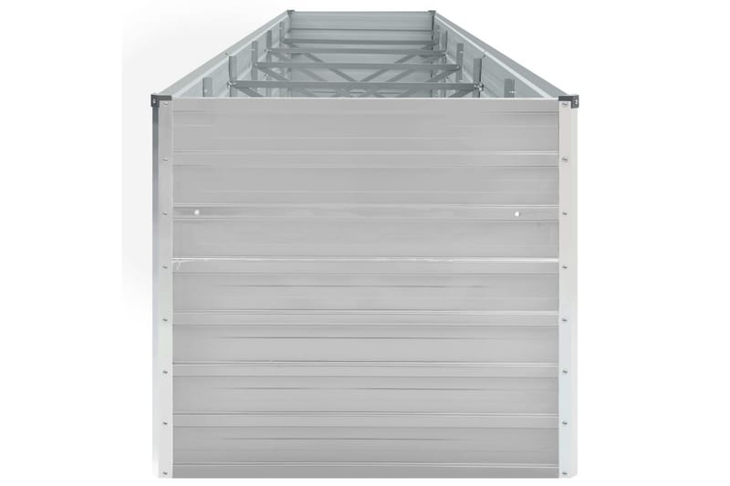 Høybed galvanisert stål 480x80x45 cm grå - Hagemøbler - Øvrig utendørs - Tilbehør utendørs - Hagekrukker