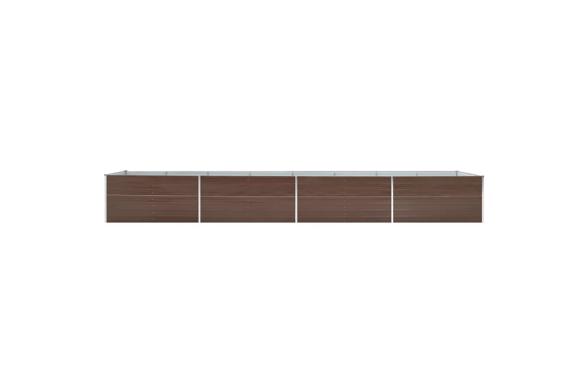 Høybed galvanisert stål 600x80x45 cm brun - Hagemøbler - Øvrig utendørs - Tilbehør utendørs - Hagekrukker