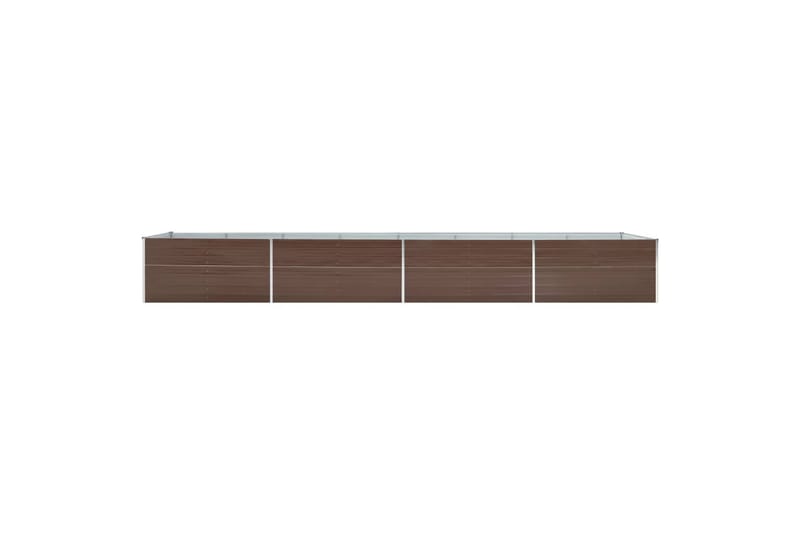 Høybed galvanisert stål 600x80x45 cm brun - Hagemøbler - Øvrig utendørs - Tilbehør utendørs - Hagekrukker