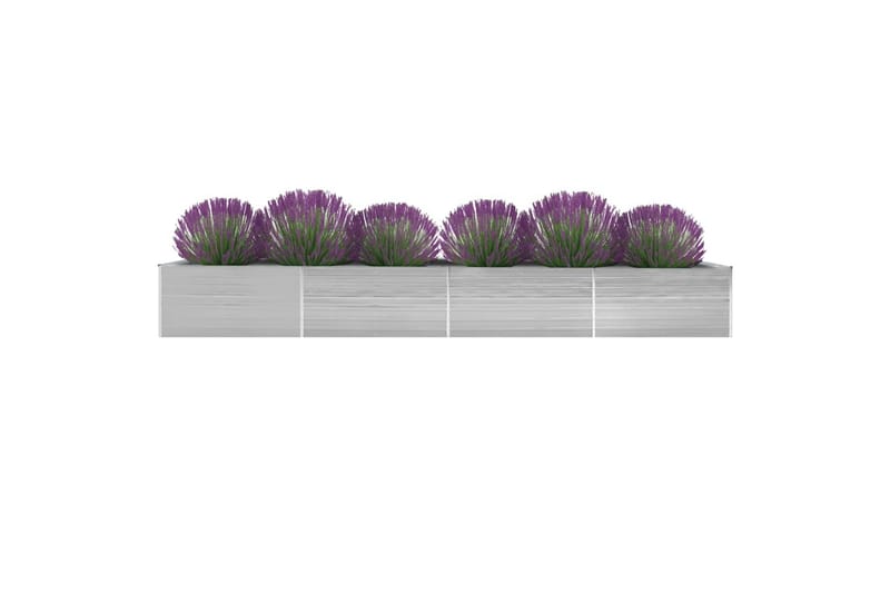 Høybed galvanisert stål 600x80x45 cm grå - Hagemøbler - Øvrig utendørs - Tilbehør utendørs - Hagekrukker