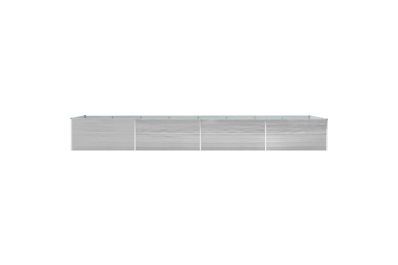 Høybed galvanisert stål 600x80x45 cm grå - Hagemøbler - Øvrig utendørs - Tilbehør utendørs - Hagekrukker