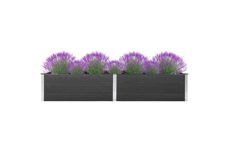 Høybed grå 200x100x54 cm WPC - Grå - Blomsterkasser - Hagekrukker