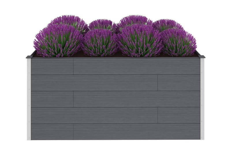 Høybed grå 200x100x91 cm WPC - Grå - Blomsterkasser - Hagekrukker