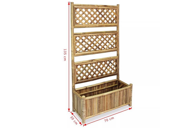 Høybed med espalier bambus 70 cm - Hagemøbler - Øvrig utendørs - Tilbehør utendørs - Hagekrukker