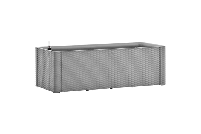 Høybed med selvvanningssystem grå 100x43x33 cm - Grå - Hagemøbler - Øvrig utendørs - Tilbehør utendørs - Hagekrukker