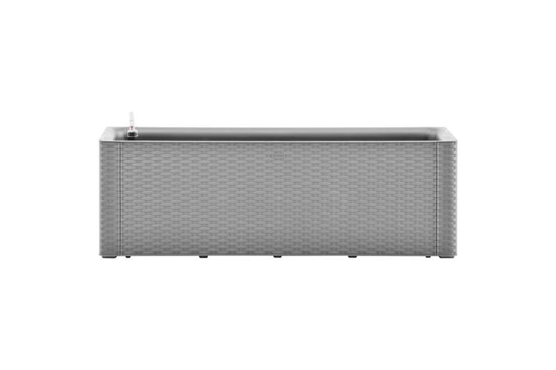Høybed med selvvanningssystem grå 100x43x33 cm - Grå - Hagemøbler - Øvrig utendørs - Tilbehør utendørs - Hagekrukker