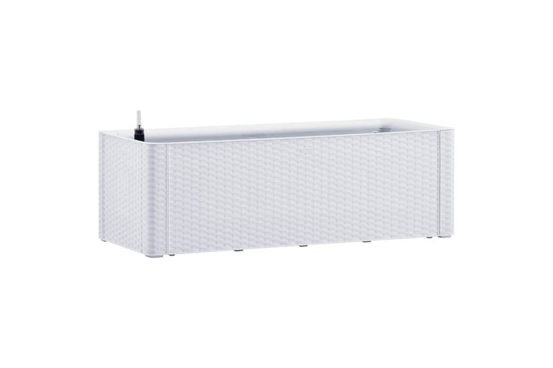 Høybed med selvvanningssystem hvit 100x43x33 cm - Hvit - Hagemøbler - Øvrig utendørs - Tilbehør utendørs - Hagekrukker