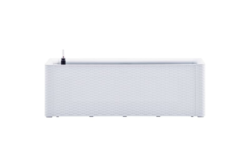 Høybed med selvvanningssystem hvit 100x43x33 cm - Hvit - Hagemøbler - Øvrig utendørs - Tilbehør utendørs - Hagekrukker