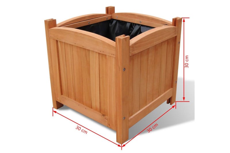 Høybed tre 2 stk 30 x 30 x 30 cm - Hagemøbler - Øvrig utendørs - Tilbehør utendørs - Hagekrukker