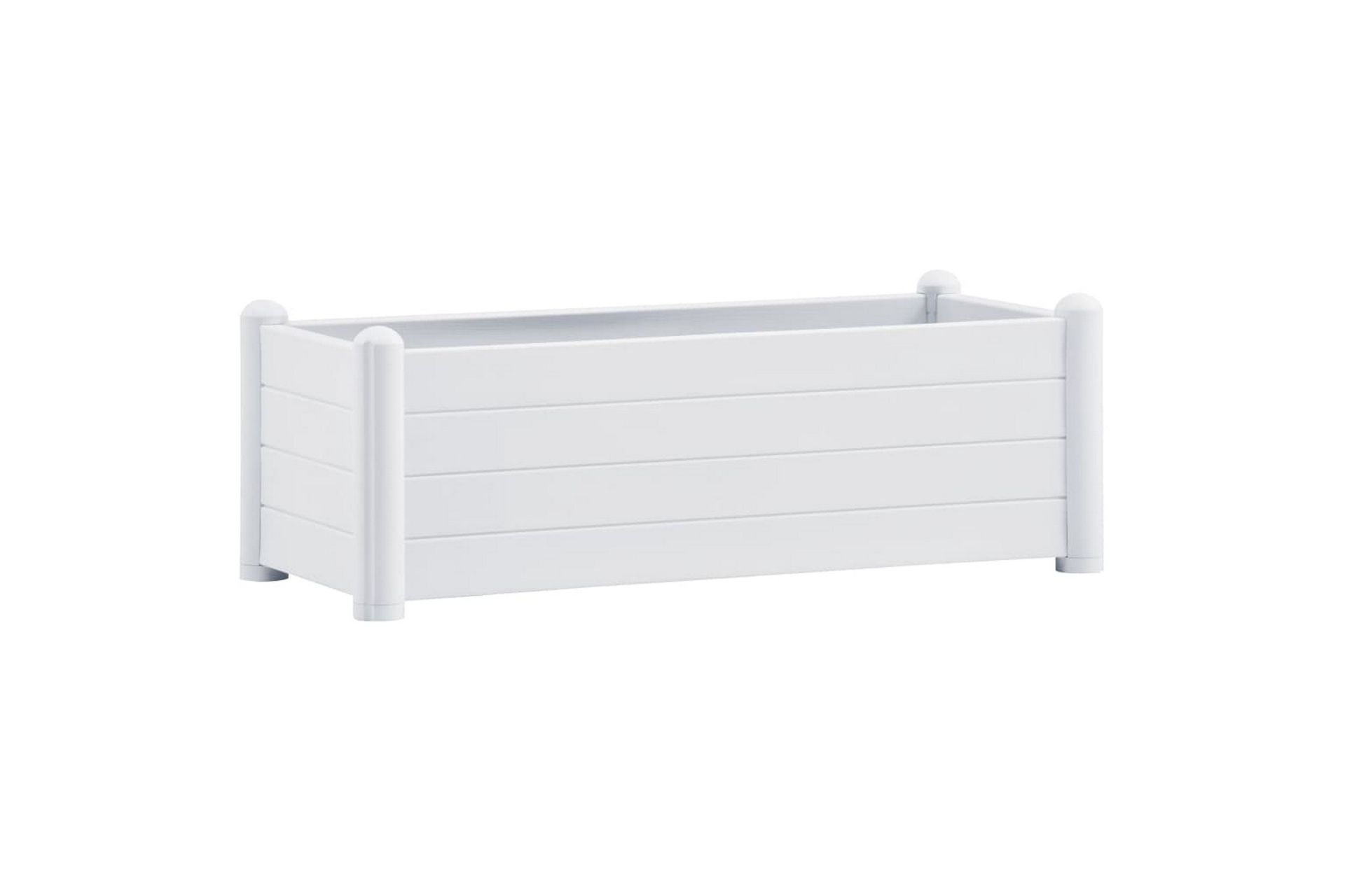 Høybed PP hvit 100x43x35 cm - Hvit - Hagemøbler - Øvrig utendørs - Tilbehør utendørs - Hagekrukker