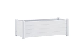 Høybed PP hvit 100x43x35 cm - Hvit - Hagemøbler - Øvrig utendørs - Tilbehør utendørs - Hagekrukker