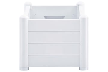 Høybed PP hvit 100x43x35 cm - Hvit - Hagemøbler - Øvrig utendørs - Tilbehør utendørs - Hagekrukker
