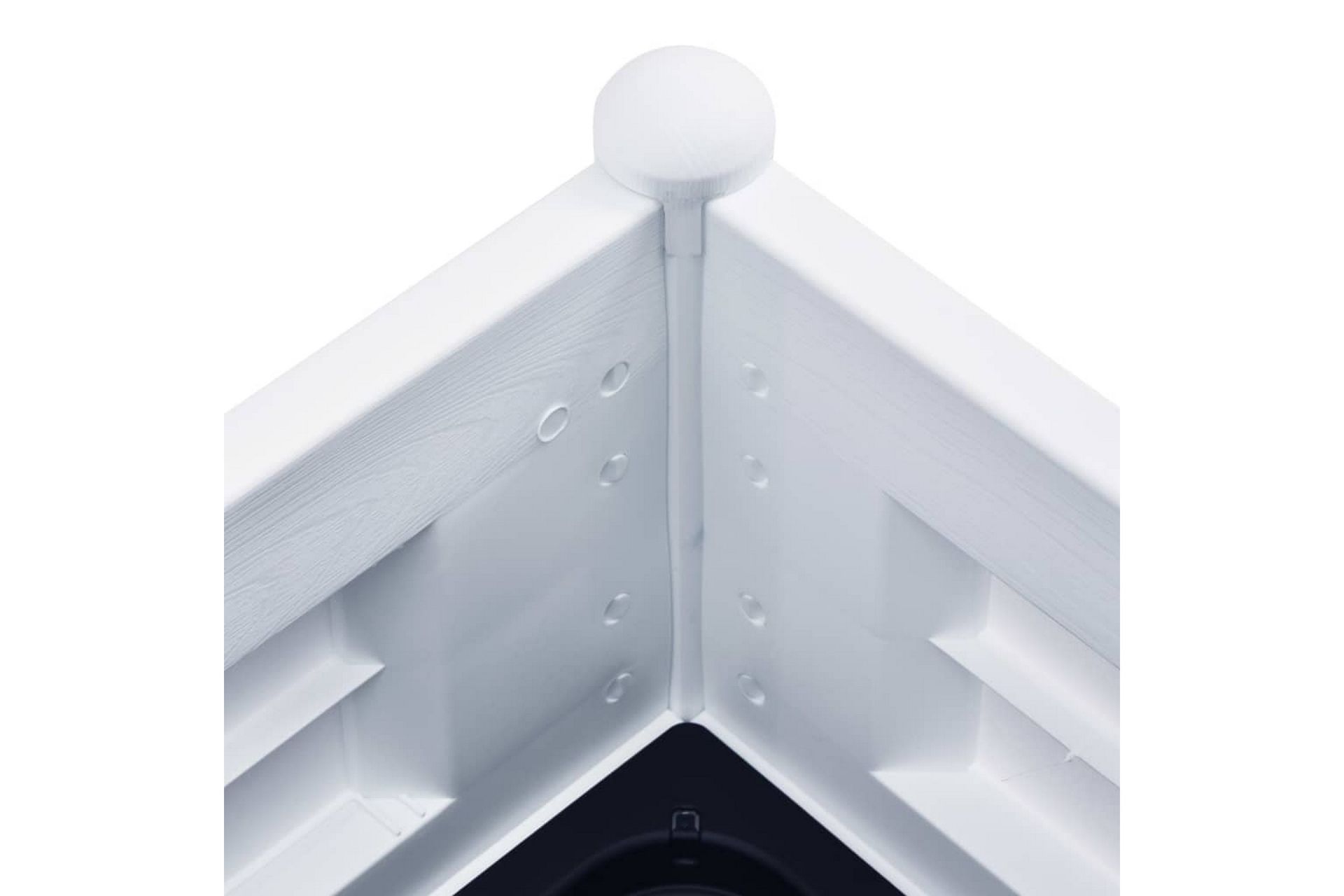 Høybed PP hvit 100x43x35 cm - Hvit - Hagemøbler - Øvrig utendørs - Tilbehør utendørs - Hagekrukker