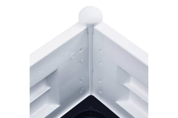 Høybed PP hvit 100x43x35 cm - Hvit - Hagemøbler - Øvrig utendørs - Tilbehør utendørs - Hagekrukker
