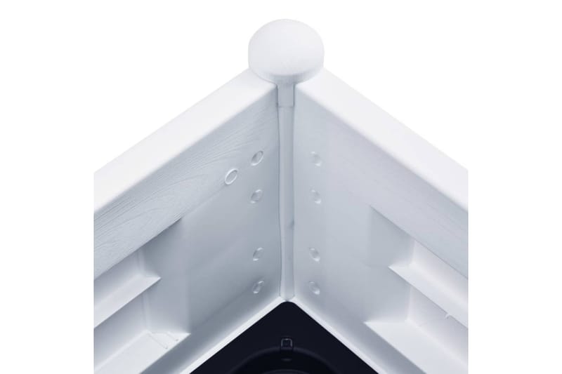 Høybed PP hvit 100x43x35 cm - Hvit - Hagemøbler - Øvrig utendørs - Tilbehør utendørs - Hagekrukker