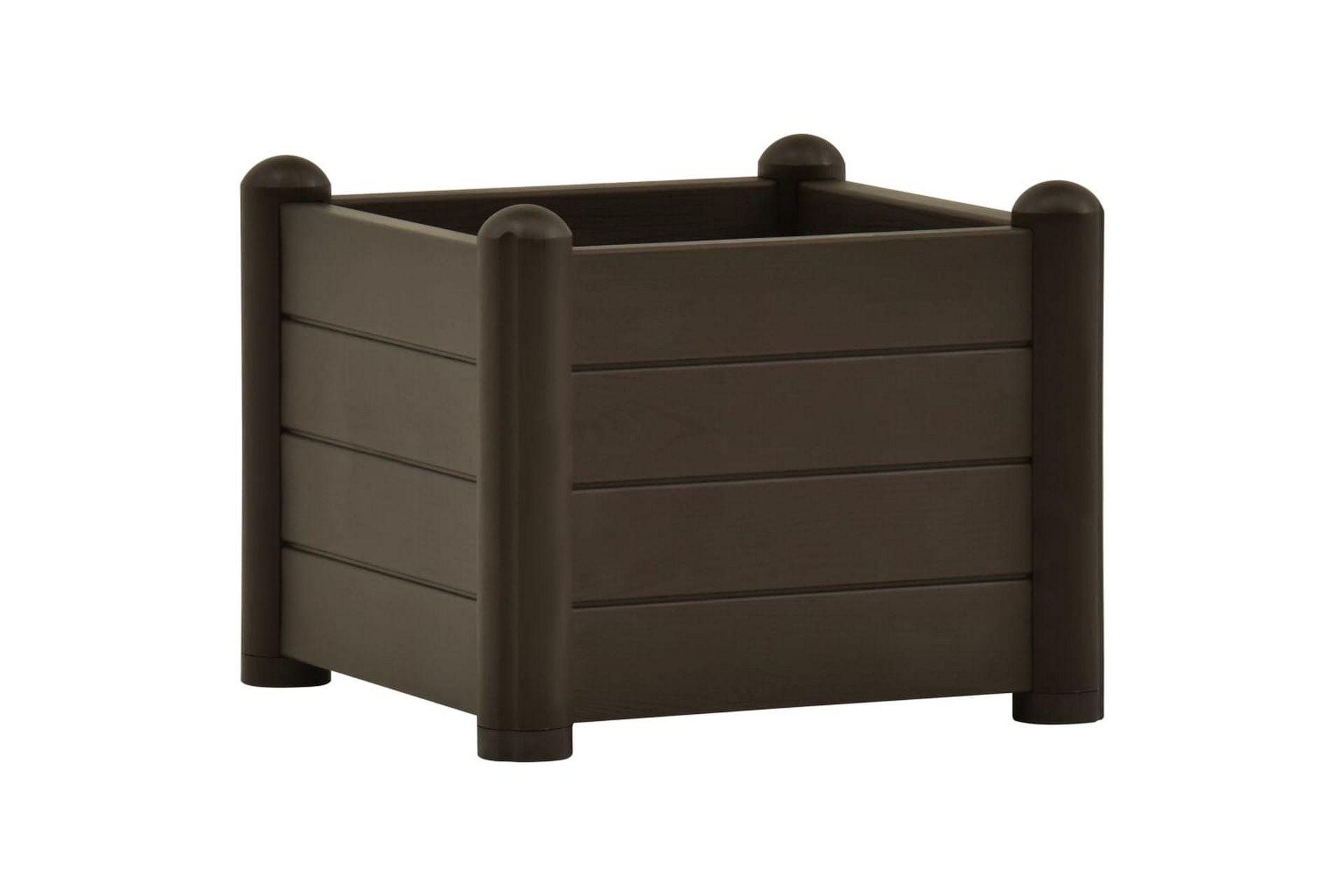 Høybed PP mocca 43x43x35 cm - Brun - Hagemøbler - Øvrig utendørs - Tilbehør utendørs - Hagekrukker