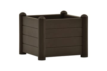 Høybed PP mocca 43x43x35 cm - Brun - Hagemøbler - Øvrig utendørs - Tilbehør utendørs - Hagekrukker