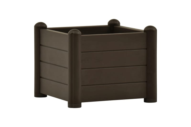 Høybed PP mocca 43x43x35 cm - Brun - Hagemøbler - Øvrig utendørs - Tilbehør utendørs - Hagekrukker