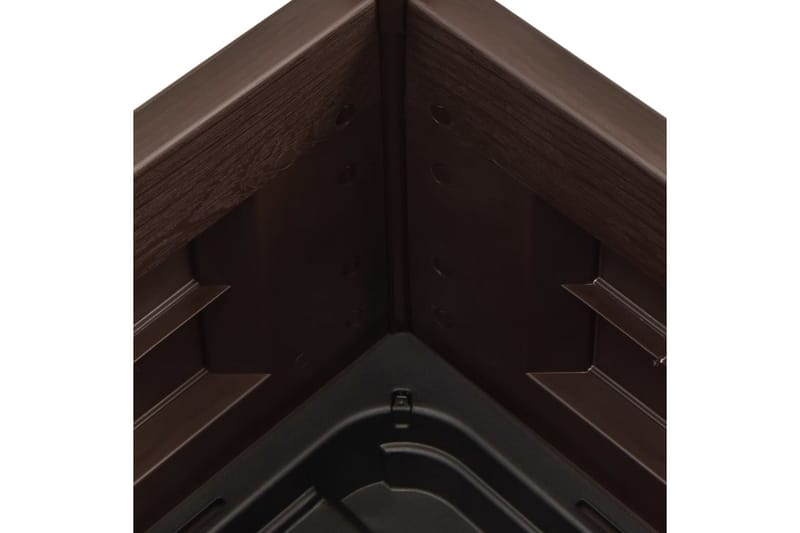 Høybed PP mocca 43x43x35 cm - Brun - Hagemøbler - Øvrig utendørs - Tilbehør utendørs - Hagekrukker