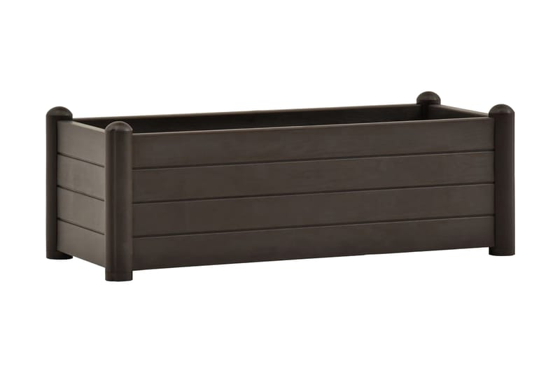 Høybed PP mocca 100x43x35 cm - Brun - Hagemøbler - Øvrig utendørs - Tilbehør utendørs - Hagekrukker