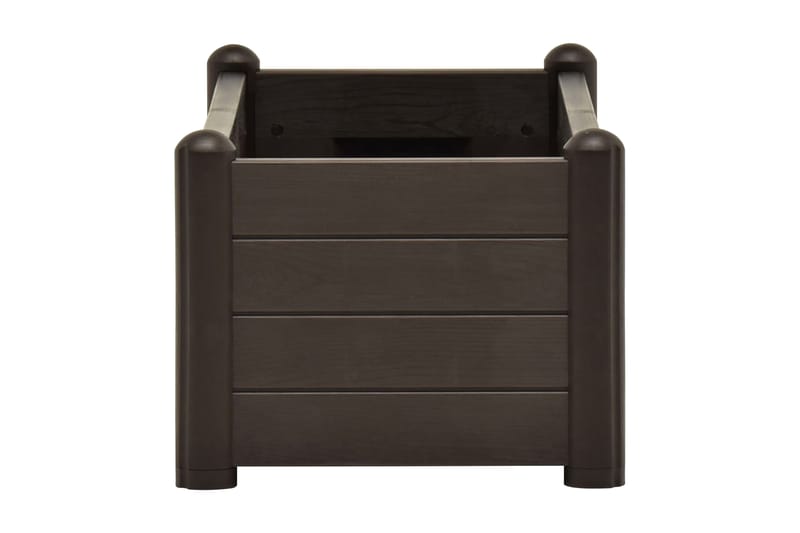 Høybed PP mocca 100x43x35 cm - Brun - Hagemøbler - Øvrig utendørs - Tilbehør utendørs - Hagekrukker